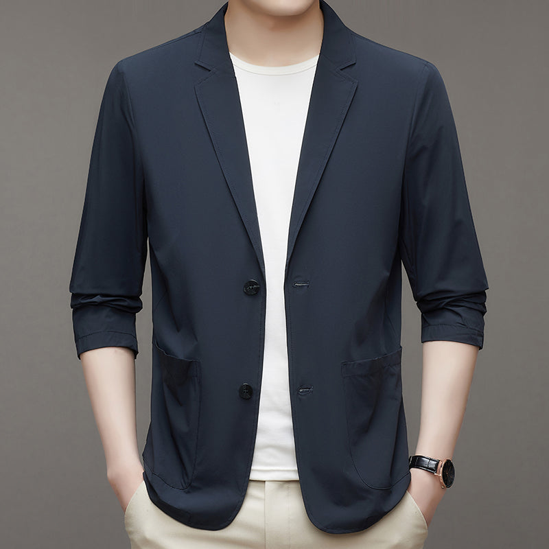NOREVAN CP065 lightweight stretch blazer in navy