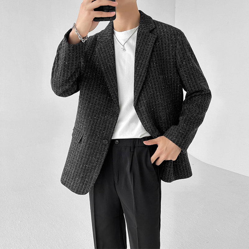 NOREVAN DX3650 blazer texture and lapel detail